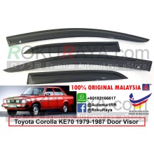 Toyota Corolla E70 KE70 (4th Gen) 1979-1987 AG Door Visor Air Press Wind Deflector (Small 7cm Width)